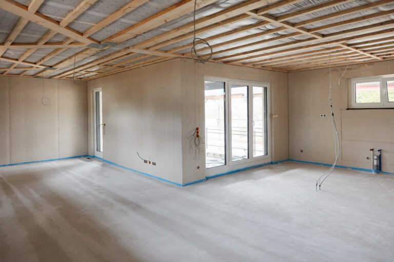 Estricharbeiten im Wohnhaus